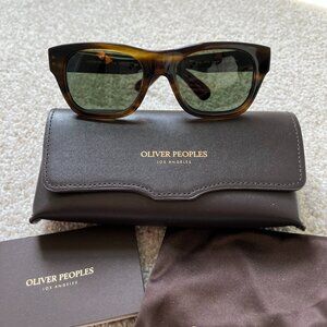 Oliver Peoples Keenan Dark Brown Sunglasses